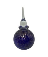 Vintage Glass Act Studio Cobalt Blue Art Glass Perfume Bottle With Clear... - $30.18 CAD
