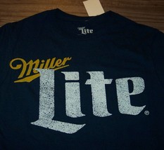 Vintage Style Miller Lite Beer T-shirt Mens Small New w/ Tag Navy Blue - £15.91 GBP