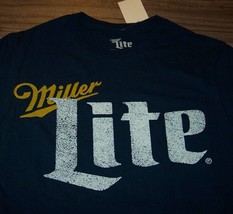 Vintage Style Miller Lite Beer T-shirt Mens Small New w/ Tag Navy Blue - £14.87 GBP