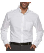 Croft &amp; Barrow Classic Fit Dress Easy Care Button-Down Collar White Shir... - $29.39
