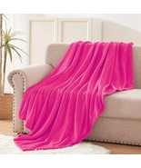 Luxurious Cozy Hot Pink Fleece Throw Super Soft &amp; Warm 50x70 Inches - $24.99
