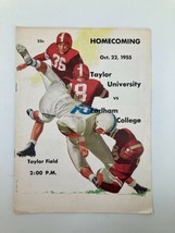 VTG October 22 1955 Football Taylor University vs Earlham College Program - £15.16 GBP