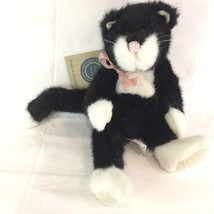 J.B Bean Ernest Q Grimilkin Cat Plush Black White Tuxedo Boyds Bear Retired 1985 - £15.67 GBP