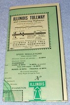 Chicago Illinois State Tollway and Connecting Highways Map 1961 - £4.79 GBP
