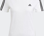 adidas Loungewear Essentials Slim 3S Tee Women&#39;s T-shirts Sport Asia-Fit... - $47.90