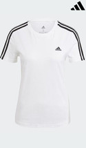 adidas Loungewear Essentials Slim 3S Tee Women&#39;s T-shirts Sport Asia-Fit GL0783 - £33.91 GBP