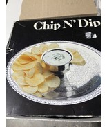 Leonard Towle Silver Co.Chip N&#39;Dip Tray with Sauce Bowl  12&quot;d - $211.54 MXN
