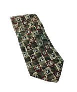 Mens Necktie Structure Le Collection Grene X and Squares Geometric 57&quot; - £3.17 GBP