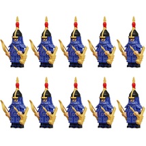 10pcs Plain Blue Banner The Qing Dynasty Soldiers Minifigures Set - £19.97 GBP