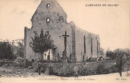 Aspach Le Haut Alsace France~Ruines De L&#39;eglise~Campagne 1914-1917 WW1 Postcard - £6.69 GBP