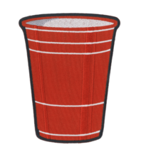 4&quot; Red Solo Cup Biker Embroidered Patch - £22.92 GBP