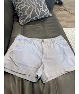 A New Day Women&#39;s 16 Gray Stretch Canvas High-Waisted Utility Shorts - $15.00