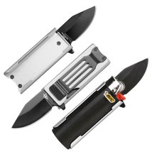 Munetoshi Mini Spring Assisted Knife Lighter Holder Case and Belt Clip 1... - £6.17 GBP