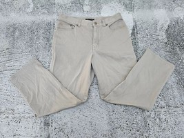 New York &amp; Company Women Pant Capri Beige Cotton Trouser Size 6 28X23 in... - $15.00