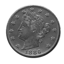 U.S. 5 Cents 1883-1914 Nickel-Plated Foreign Copy Coin Source - £6.72 GBP
