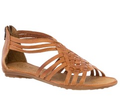 Womens Light Brown Authentic Mexican Huarache Real Leather Ankle Sandals... - $34.95