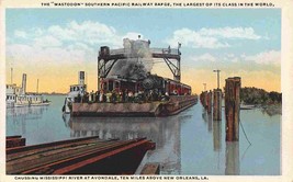 Mastodon Southern Pacific Railway Barge Avondale Louisiana 1930s postcard - £5.92 GBP