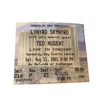 Vtg LYNYRD SKYNYRD/TED NUGENT Concert Ticket Stub Las Vegas 08/11/01 - £37.92 GBP