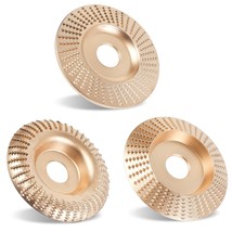 Upgraded 3Pcs Wood Carving Disc Set For 4" Or 4 1/2" Angle Grinder With 5/8" Arb - £29.61 GBP