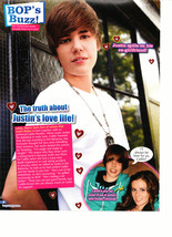 Justin Bieber teen magazine pinup clipping by a fence hearts everywhere Bop - £2.74 GBP