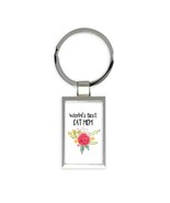 World&#39;s Best Cat Mom : Gift Keychain Pet Cute Flower Christmas Birthday - $10.92 CAD
