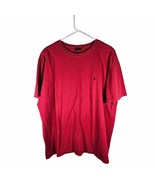 Polo by Ralph Lauren Men&#39;s TShirt 100% Cotton Red with Blue Logo XL - $10.87