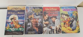 Lot Of 4 Mgm &amp; Walt Disney Movies On Vhs All Dogs Go To Heaven Jungle Book - £7.46 GBP