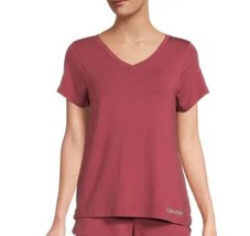 Calvin Klein Womens 1-Piece Logo Pajama Top Size:Medium Color:Raspberry - £29.56 GBP