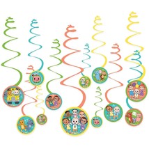 Cocomelon Swirl Decorations With Cutouts - 5&quot; | Assorted Design | Pack 12 - £11.70 GBP