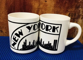 Vintage 1978 Joy Nagy New York Skyline Statue of Liberty Coffee Cup Mug  - £50.31 GBP