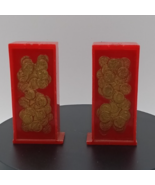 Vintage Red Plastic Salt &amp; Pepper Shakers depicting old US coins.2.75&quot;x1... - $8.29 CAD