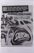 Vtg. Sadismo Terry Telli Burt Topper Adult Movie Cult Girl Poster Print Ad - £9.33 GBP