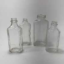 Vintage Owens Illinois Apothecary Clear Glass Medical and Perfume Bottle Lot 4 - £8.01 GBP