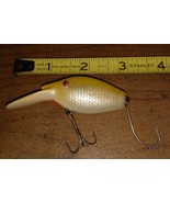 Vintage Pre Rapala Storm Deep Running Fishing Lure Yellow White Raised Eyes - $10.26 CAD