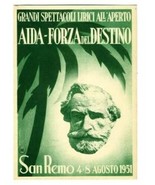 AIDA &amp; Forza Del Destine San Remo Italy 1951 Opera Postcard - £19.33 GBP