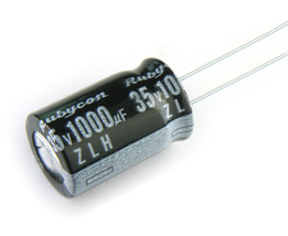4pcs Rubycon ZLH 1000uF 35v 105c Radial Electrolytic Capacitor Low Imped... - £4.69 GBP
