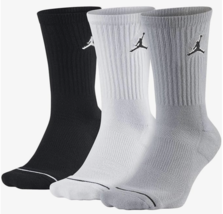Nike Jordan Everyday Max Dri-Fit Crew Socks 3 Pair Multicolor SX5545-019 Size L  - £19.48 GBP