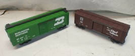 Lot Of 2 O Scale Train Cars - Lionel BN 6-6237 Boxcar &amp; K-Line Sante Fe ... - £17.71 GBP