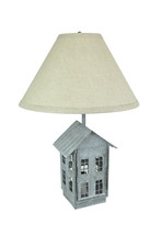 Rustic Zinc Dual Table Lamp And Accent Light Mid Century Modern Farmhouse Decor - £54.75 GBP