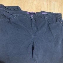 Gloria Vanderbilt Amanda Straight Leg Women&#39;s size 20W Black Denim Jeans - $16.27