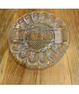 Vintage L. E. Smith Clear Glass Deviled Egg Pickle Cheese Relish Dish Pl... - £8.70 GBP