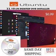 Ubuntu 22.10 LTS Installer DVD Fast Shipping low price laser printed lab... - £5.54 GBP