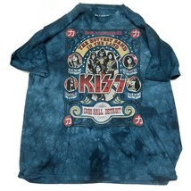 Liquid Blue Cobo Hall Detroit KISS Tie Dye Graphic T Shirt Mens XL One Sided - £25.73 GBP