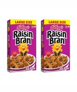 Pack of 2 Kellogg&#39;s Raisin Bran Breakfast Cereal, Fiber Large Size 20.9 ... - $234.87 MXN