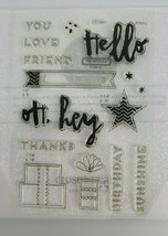 CTMH Acrylic Stamps CC1041 Hello Life-Cardmaking My Acrylix Stamp Set Cards - $9.99