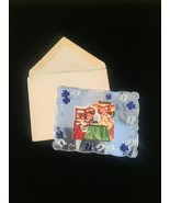 Vintage metallic &quot;Good Luck Happy Returns&quot; unused card with envelope - $5.00