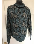 NEW Vtg 80s Retro Party Ski Sweater Abstract New Wave Hip Hop  ITALY XL ... - £67.77 GBP