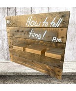 Rustic Wall Plaque &quot;How To Tell Time&quot; Coffee Mug for AM and Wine Glass f... - £31.38 GBP