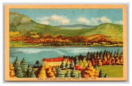 Birds Eye View Lake Dunmore Near Rutland Vermont VT Linen Postcard U24 - £3.90 GBP