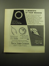1958 Black Starr &amp; Gorham Jewelry Ad - A memento of your wedding - £14.65 GBP